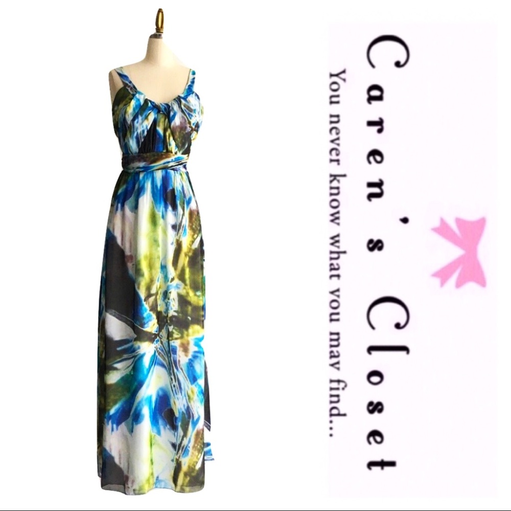 Wayne Cooper Silk Tie Dye Maxi Dress